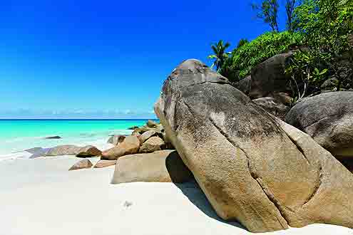 Granitfelsen auf den Seychellen